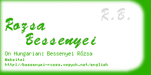 rozsa bessenyei business card